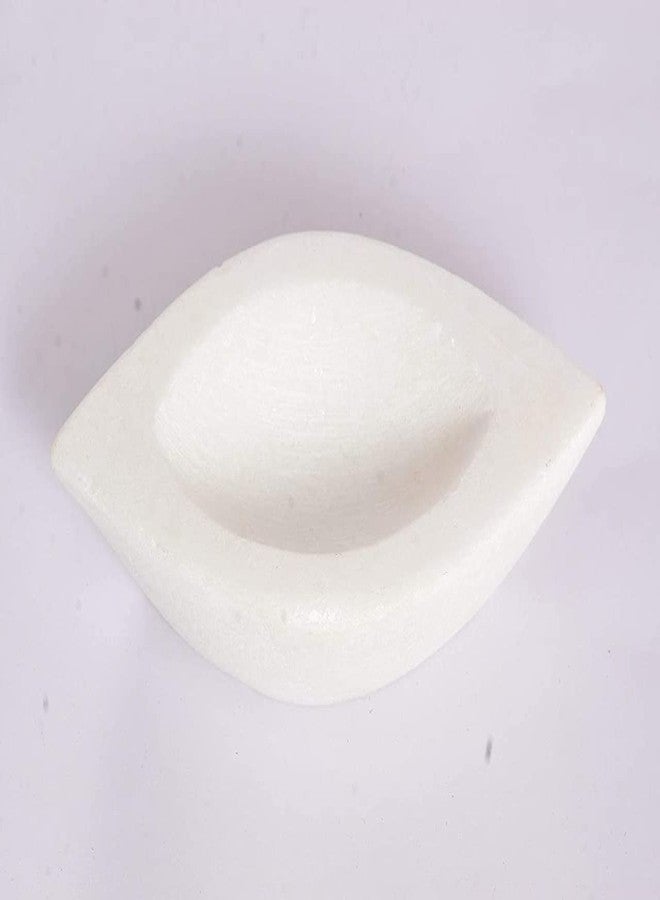 STLYZ White Marble Imam Dasta, Boat Mortar and Pestle Set, Ohkli Musal, Kharal Or Khalbatta or Mixer and Grinder Set for Kitchen (Boat Mortar 7 Inch) - Image 5